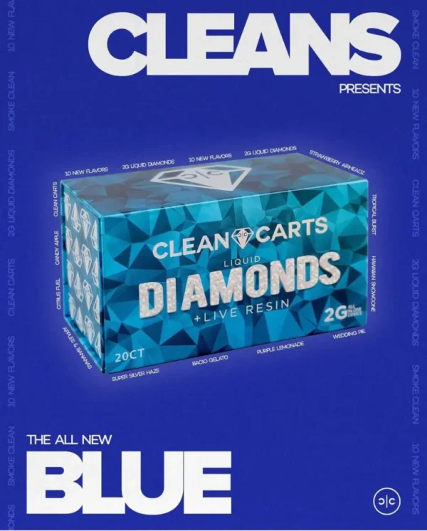 Clean carts New 2g liquid diamonds + live resin bulk offer (blue box)